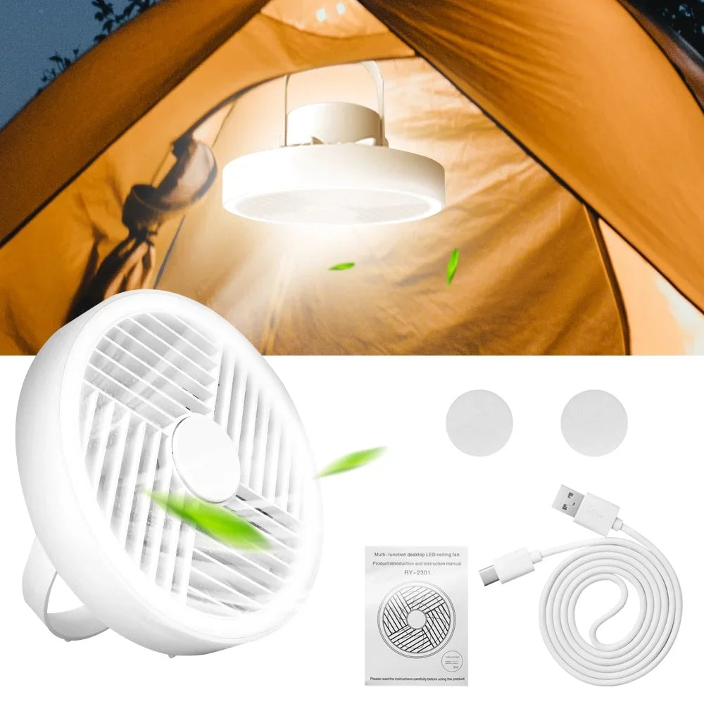 JLLOM Versatile Hanging Fan Light for Glass Walls and Smooth Surfaces, Mute Bottom Noise, Long-distance Air Supply