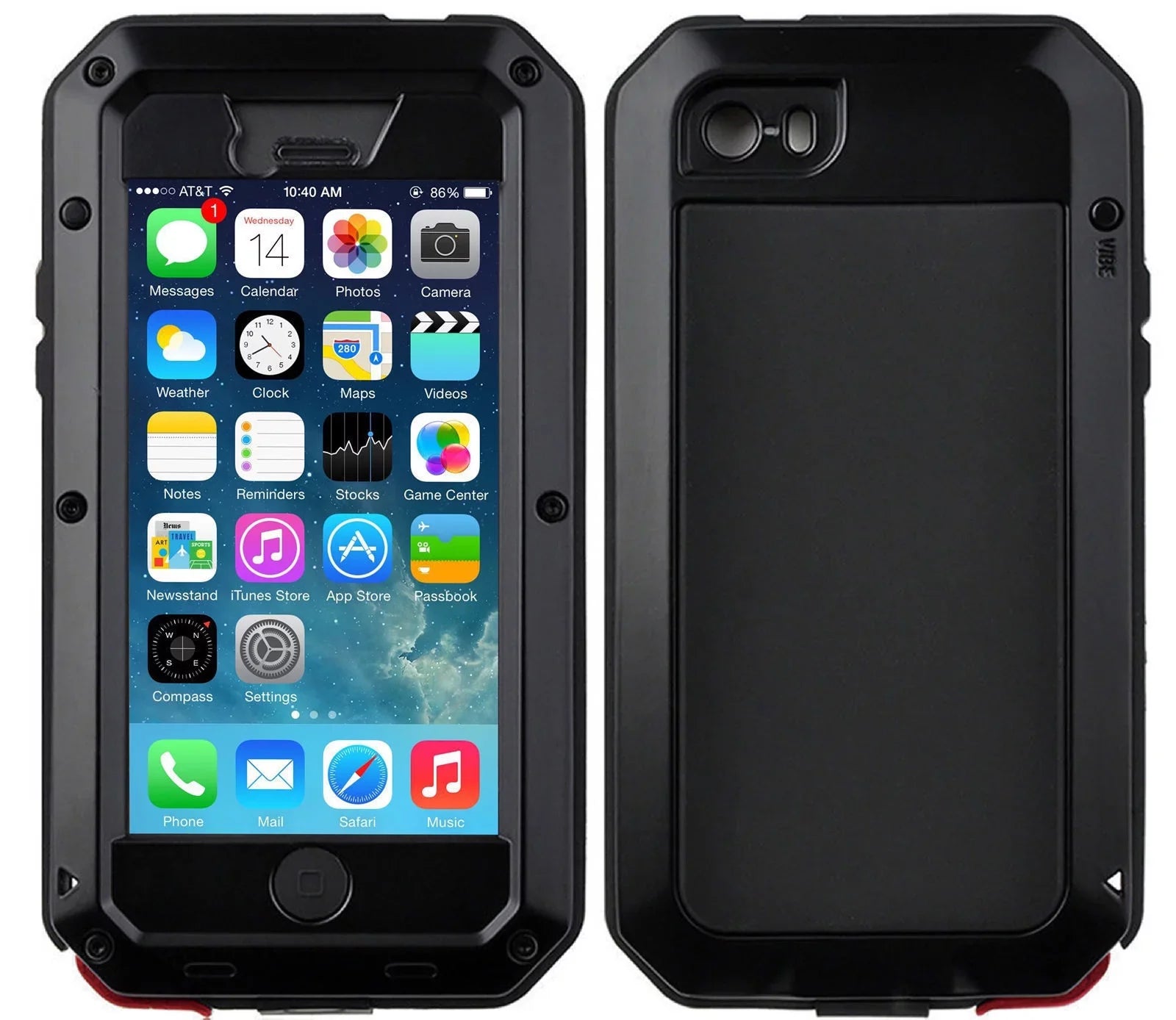 Gorilla Glass Aluminum Metal iPhone 6 Plus Case (Black) Heavy Duty Military Grade Shockproof and Scratch Resistant Protection, Rugged Outdoor Travel