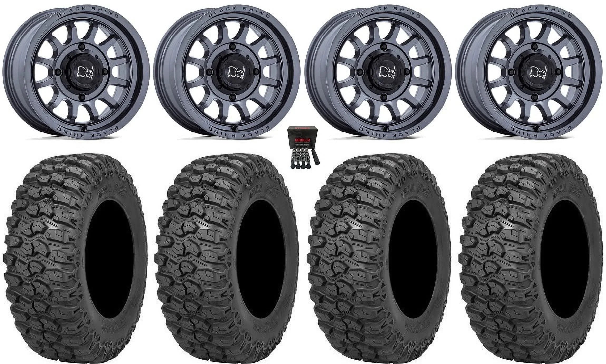 Black Rhino Rapid 14" Wheels Gm 30" Trail Saw 2.0 Tires Sportsman RZR Ranger