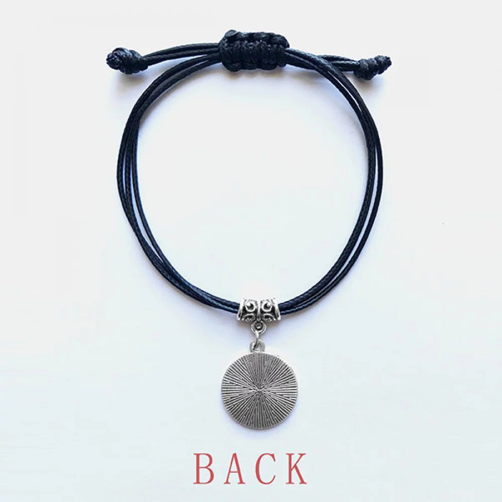 Arch Of Triumphal Best Paris Bracelet Leather Rope Wristband Black Jewelry