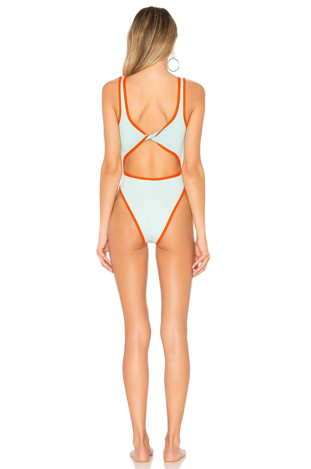 L*Space LIGHT TURQUOISE Kira Cut Out One Piece Swimsuit, US 12
