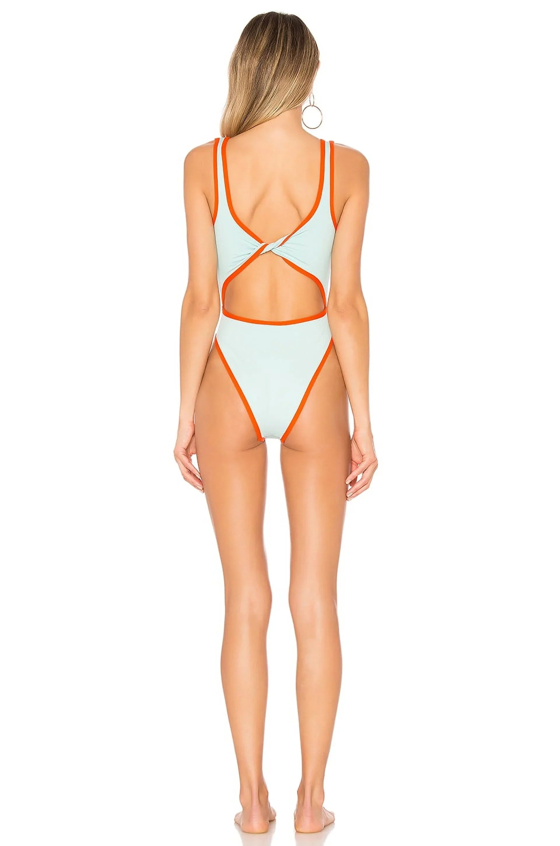 L*Space LIGHT TURQUOISE Kira Cut Out One Piece Swimsuit, US 12