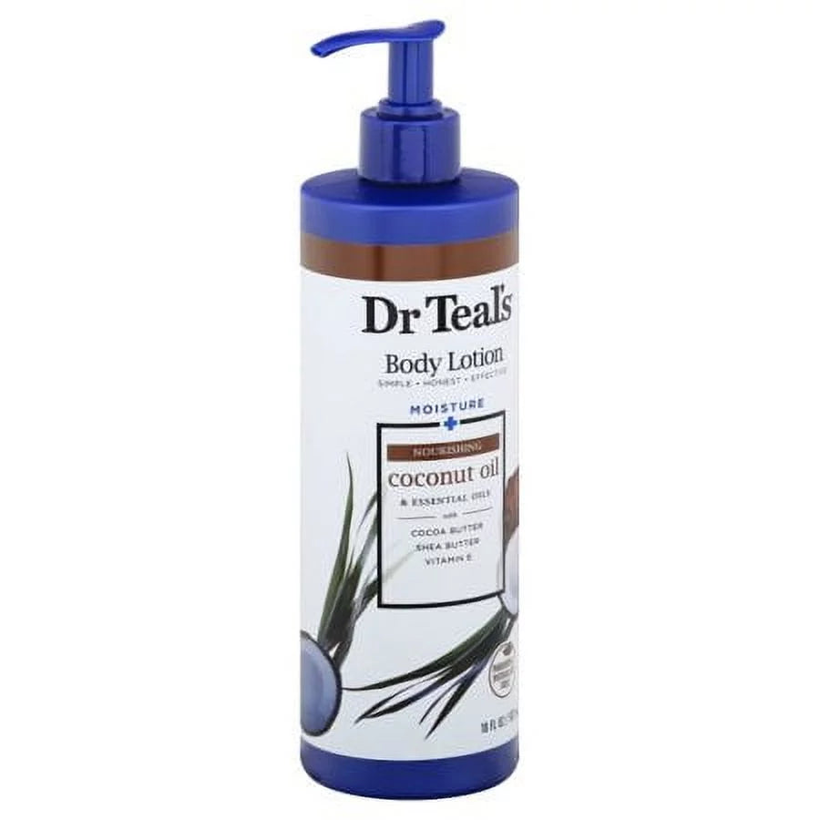 Dr Teal's Coconut Oil Body Lotion, 18 Fl. Oz. (Pack of 16)