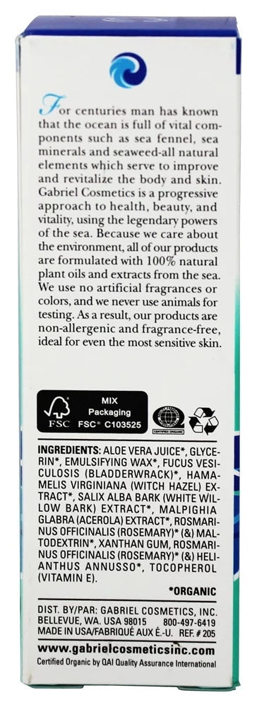 Gabriel Cosmetics Inc. - Organics Red Seaweed Cellular Moisturizer - 2 fl. oz.