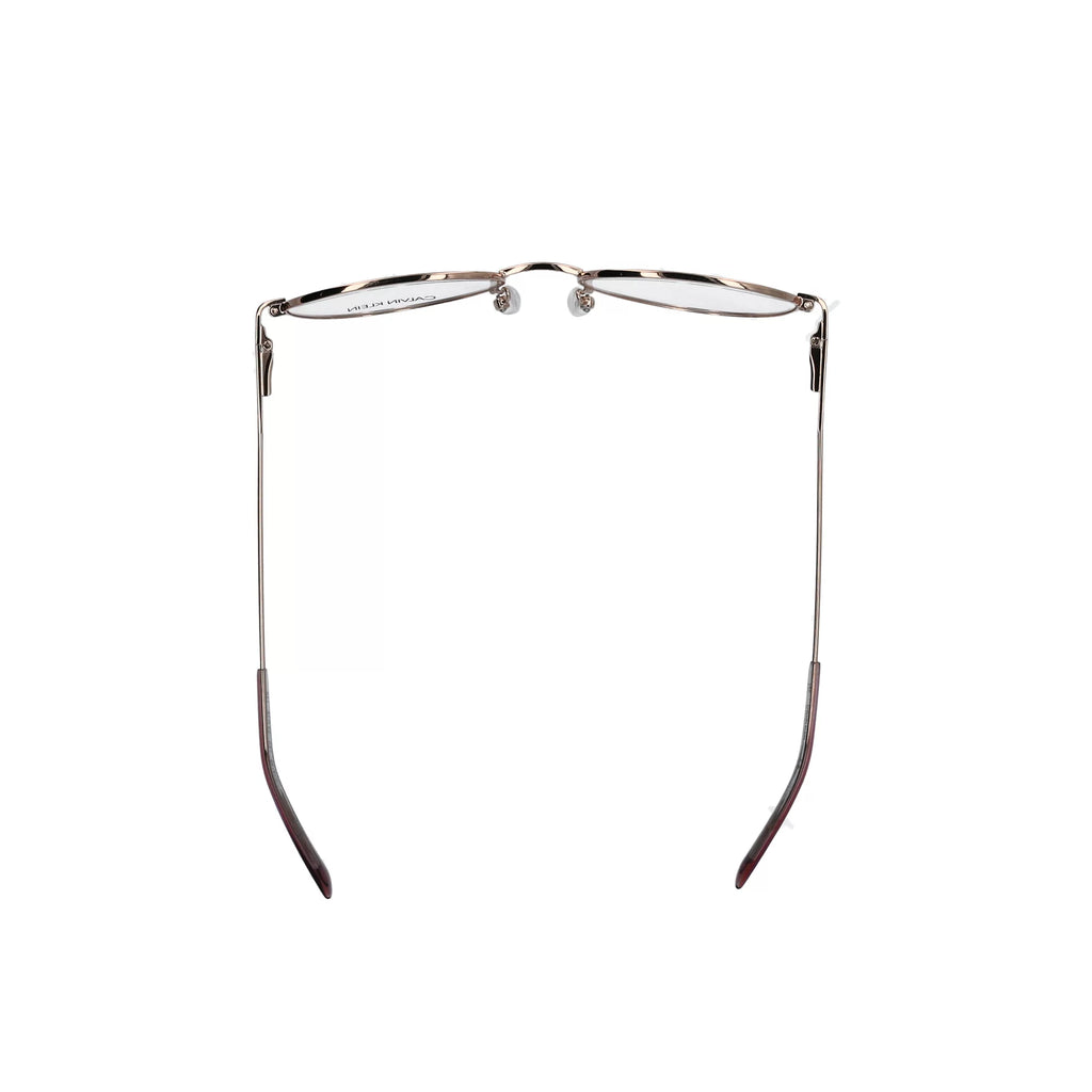 Calvin Klein Women's Round Eyeglasses, CK19130G, Rose Gold, 52-18-140, with Case