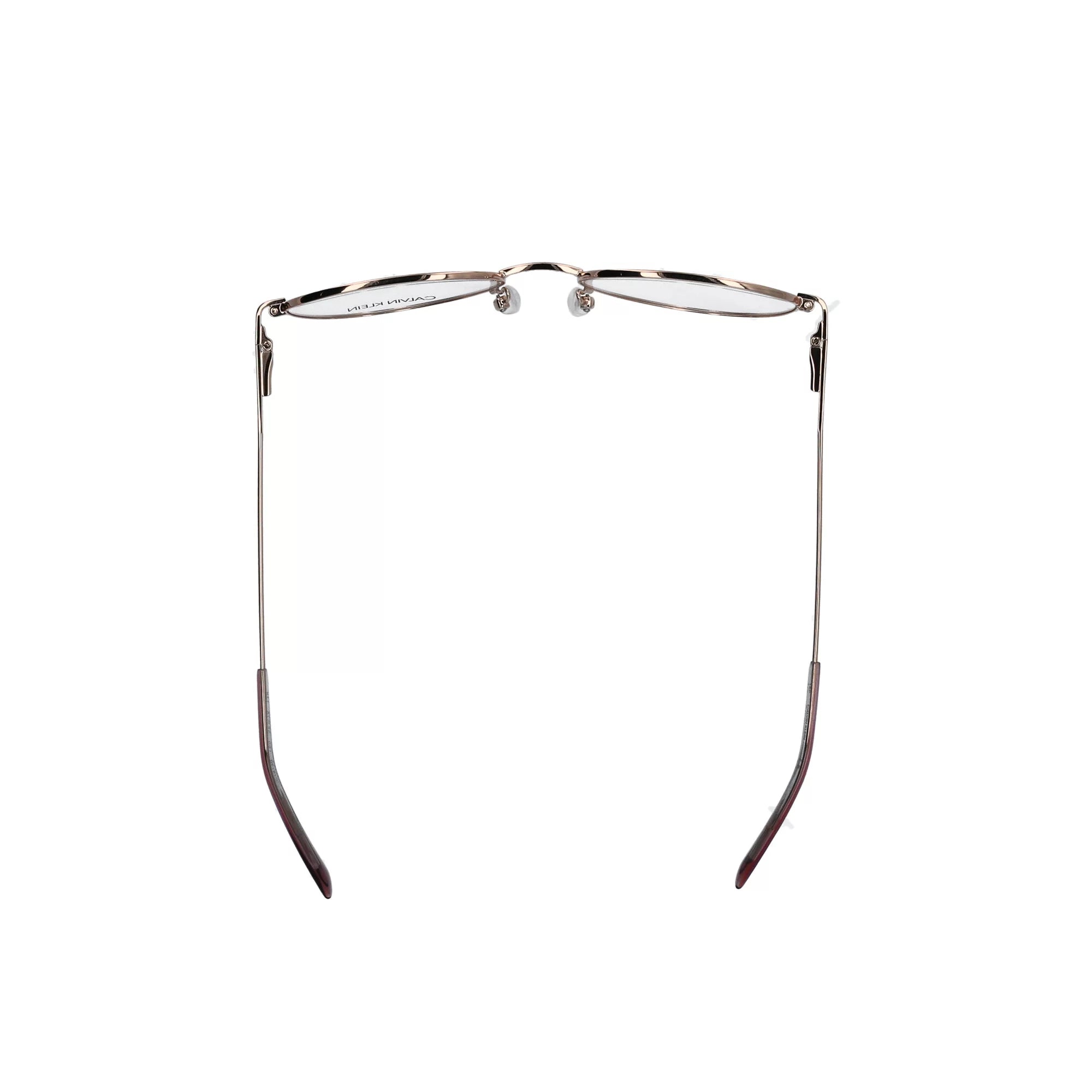 Calvin Klein Women's Round Eyeglasses, CK19130G, Rose Gold, 52-18-140, with Case
