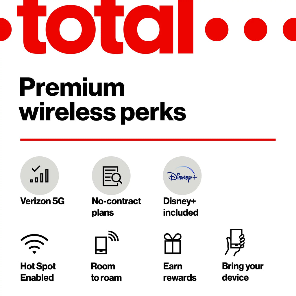 Total By Verizon iPhone 15, 128GB, Blue - Prepaid Smartphone