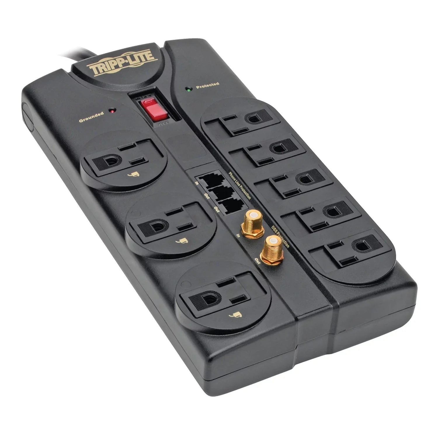 Tripp Lite Tlp808teltv 8-outlet Surge Protector (2,160 Joules; 8ft Cord; Tel/modem/fax Protection; $150,000 Ultimate Lifetime Insurance)