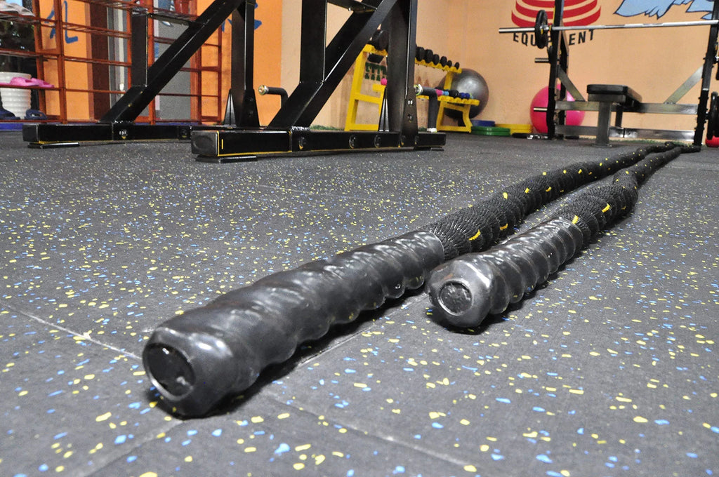 BalanceFrom Battle Rope 1.5 Inch Diameter Poly Dacron 50 FT Length, Heavy Ropes for Home Gym and Workout