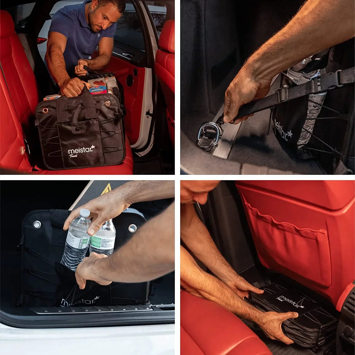 meistar Multi Compartments Collapsible Portable Car Trunk Organizer and Storage for Auto