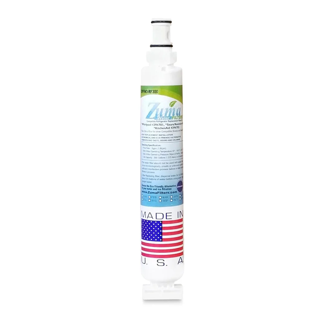 ZUMA Brand , Fluid and Ice Filter , Model # OPFW3-RF300 , Compatible with Whirlpool® 6701 - 3483 - Made in U.S.A.