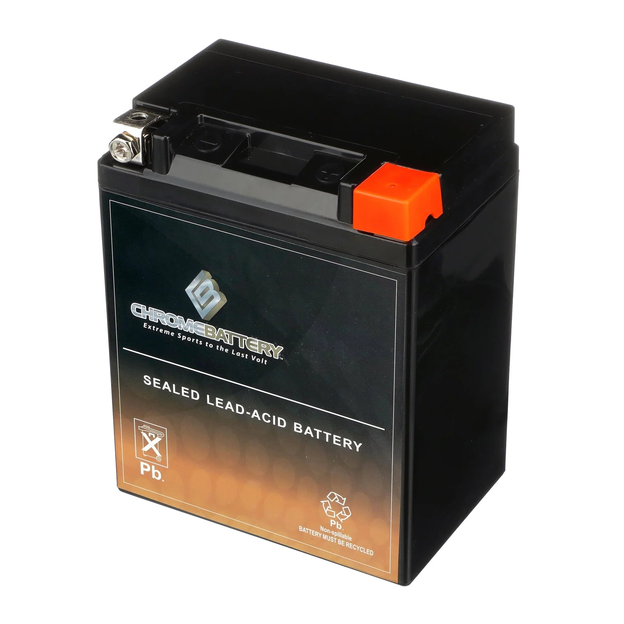 Chrome Battery Ytx14Ahl-Bs Motorcycle Battery For Dynamark 361113 361114 421101 456301