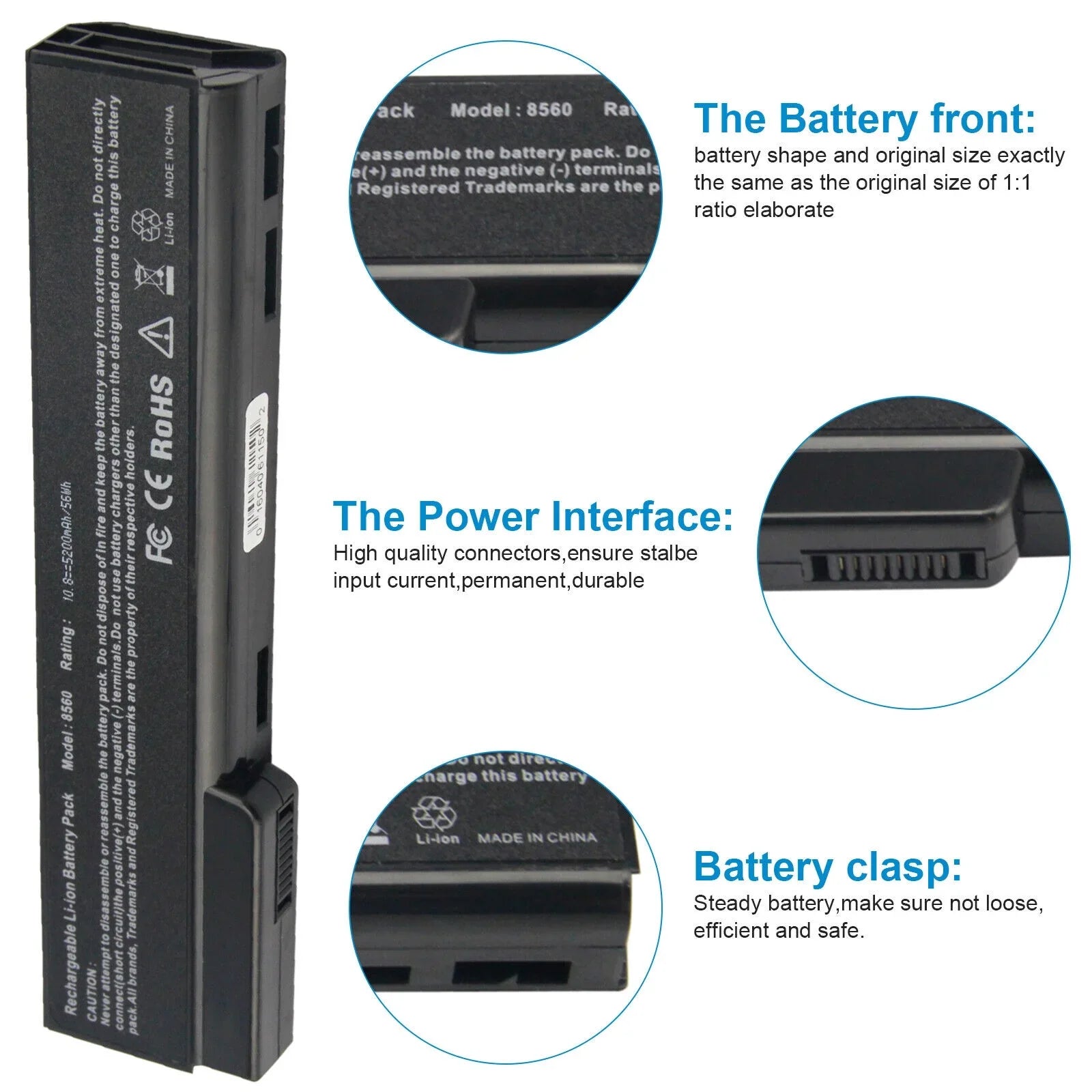 Battery For ProBook 6360b , ProBook 6460b