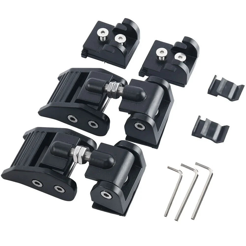 Jahy2Tech Set of 2 Black Front Hood Latch Lock Catch for Jeep Wrangler JK 07-18 - Increased Vehicle Protection