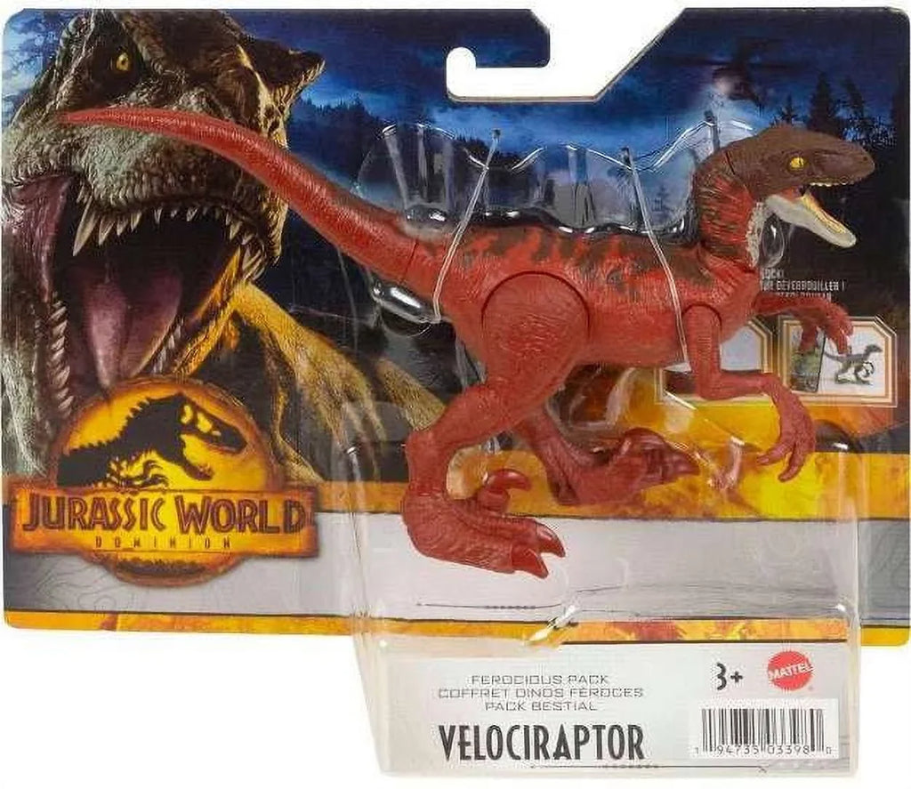 Jurassic World Ferocious Pack Dinosaur Action Figure 3 Year Olds & Up