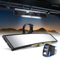 Xprite 13" Curved UTV Rear View Mirror w/ Integrated LED Lights & Switch for 1.75"-2" Rollbars