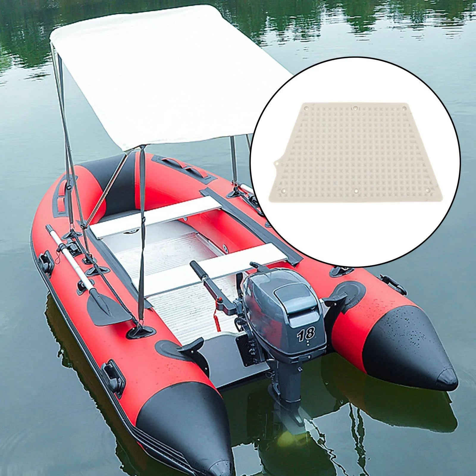 Transom Outboard Mounting Plate Pad for Rubber Dinghy Engine Bracket