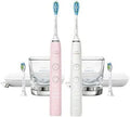 Philips Sonicare DiamondClean Connected Rechargeable Battery Powered Toothbrush 2-Pack Pink/White