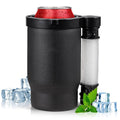 Jahy2Tech Portable Can/Bottle Cooler Cup with 2 Detachable Expandable Hose and Bottle Opener Keychain,Hose Funnel Cup for Beverage Drink, Built for Party Bottle Bottle Drinking Funnel(Black)