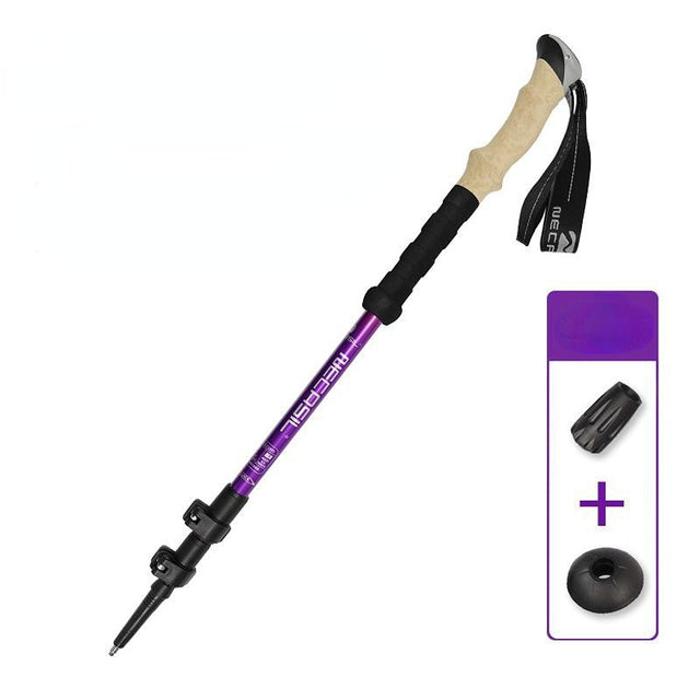 135cm aluminum outdoor hiking anti shock walking sticks telescopic trekking climbing poles ultralight walking canes
