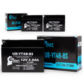 3-Pack UpStart Battery Replacement for 2015 Yamaha TTR110E 110CC Factory Activated, Maintenance Free, Motorcycle Battery - 12V, 2.3Ah, UB-YT4B-BS