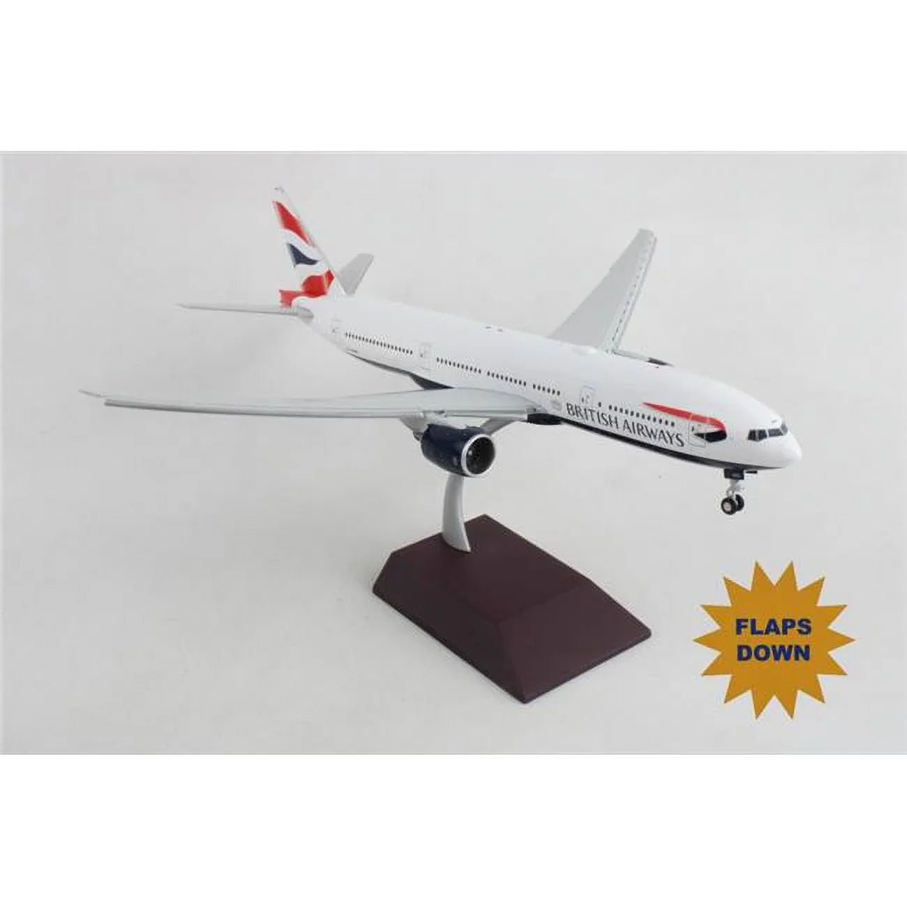 Gemini G2BAW1130F 1-200 Scale Reg No. G-YMMS Flaps Down Aircraft Model Plane for British B777-200