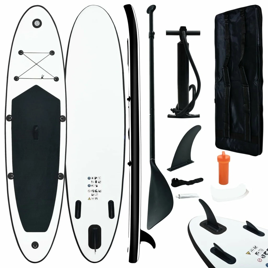 Maboto Inflatable Paddle Board Set Black and White