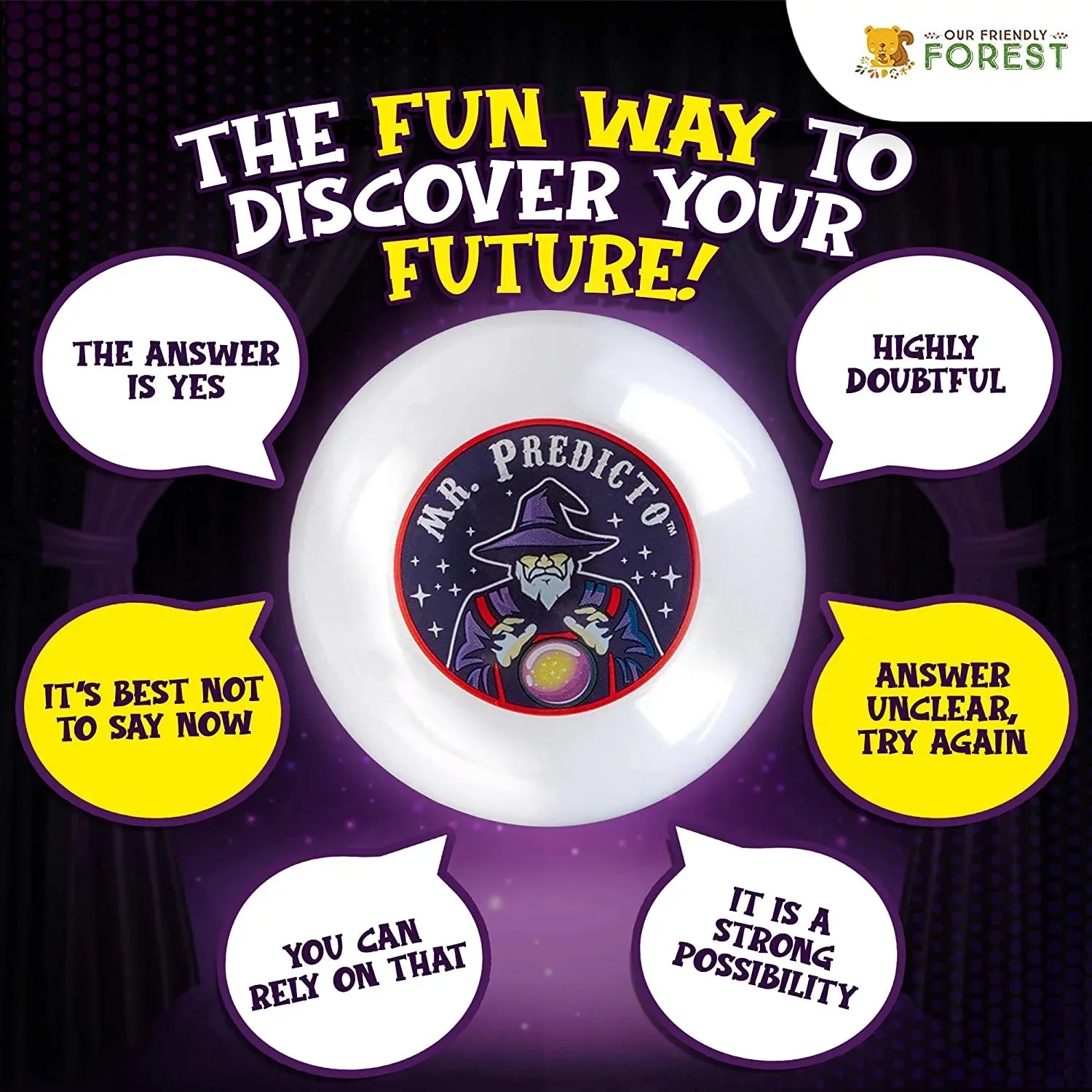 Mr Predicto Fortune Telling Ball The Fun Way To Discover Your Future Ask A Yes Or No Question & Hell Magically Speak The Answer Like A Next Generation Magic 8 Ball Fortune Teller Toy