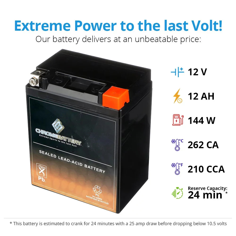 Ytx14Ahl-Bs Motorcycle Battery For Suzuki 650Cc Ls650 Savage S40 1991