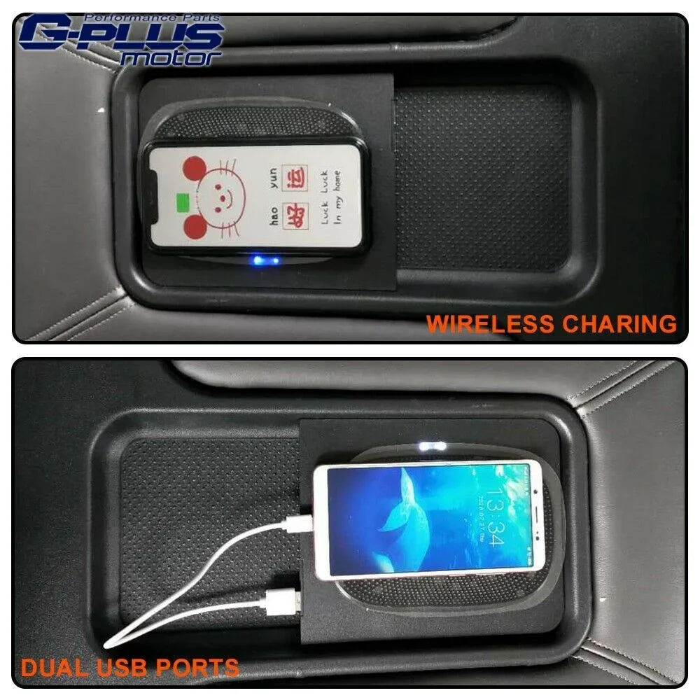 G-Plus Center Console Lid Fit for 1999-2007 Chevy Silverado Suburban Tahoe GMC Sierra Yukon Gray