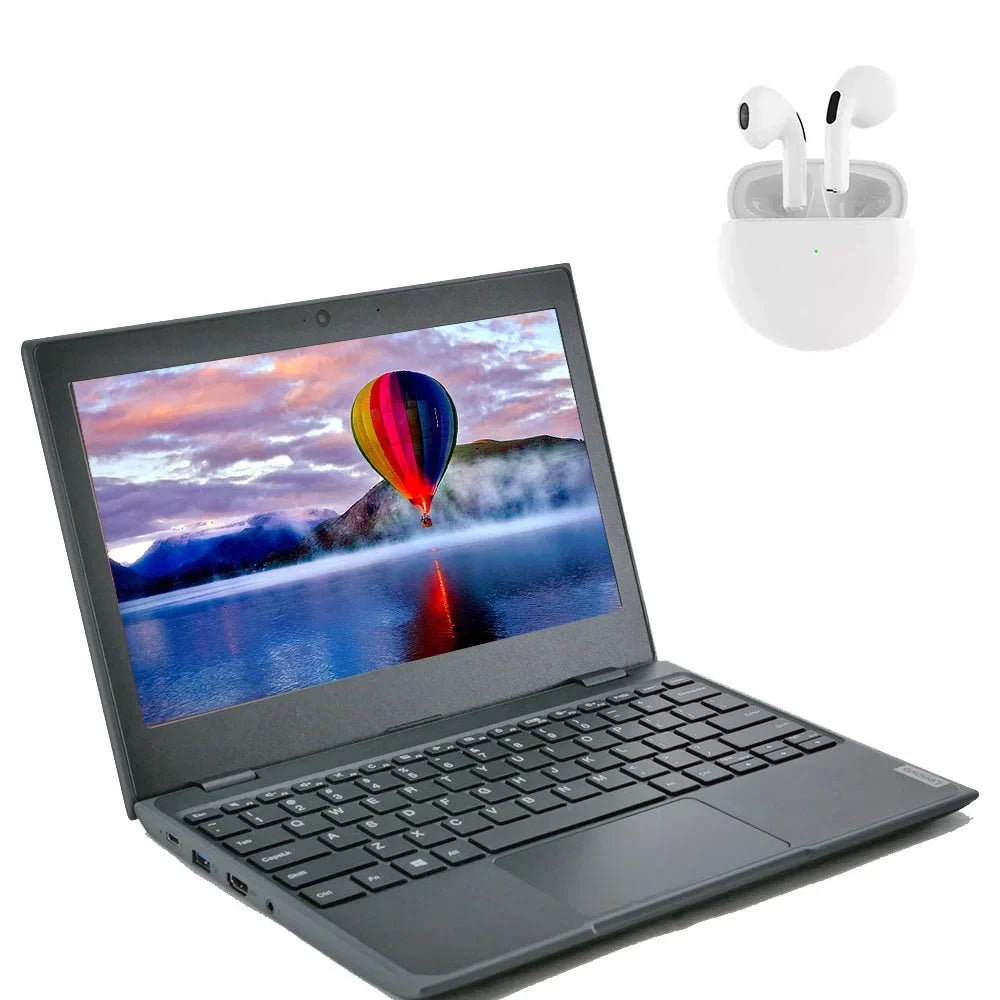 Restored 100e Mobile pc 11.6" Processor 4GB RAM 64GB SSD Windows 10 Pro with Wireless Earbuds (Refurbished)