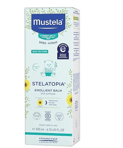 Mustela, Stelatopia, Emollient Balm with Sunflower, 6.76 fl oz (200 ml)