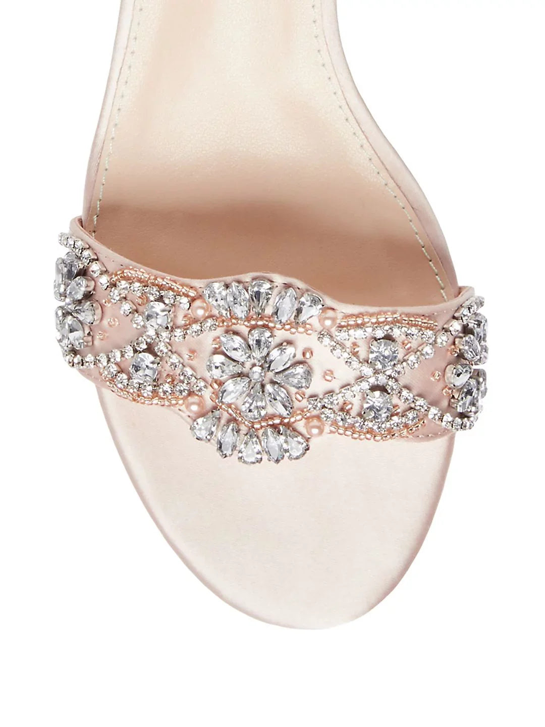 Betsey Johnson Women's Sb-Mel Heeled Sandal, Champagne, Size 7.5
