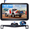 DoHonest Wireless Backup Camera 7-Inch: Plug and Play Easy to Install Truck Car Monitor Kit HD 1080P Bluetooth Reverse Cam for Pickup Camper Van Stable Signal 2 Channel Night vision Auto-Switching V