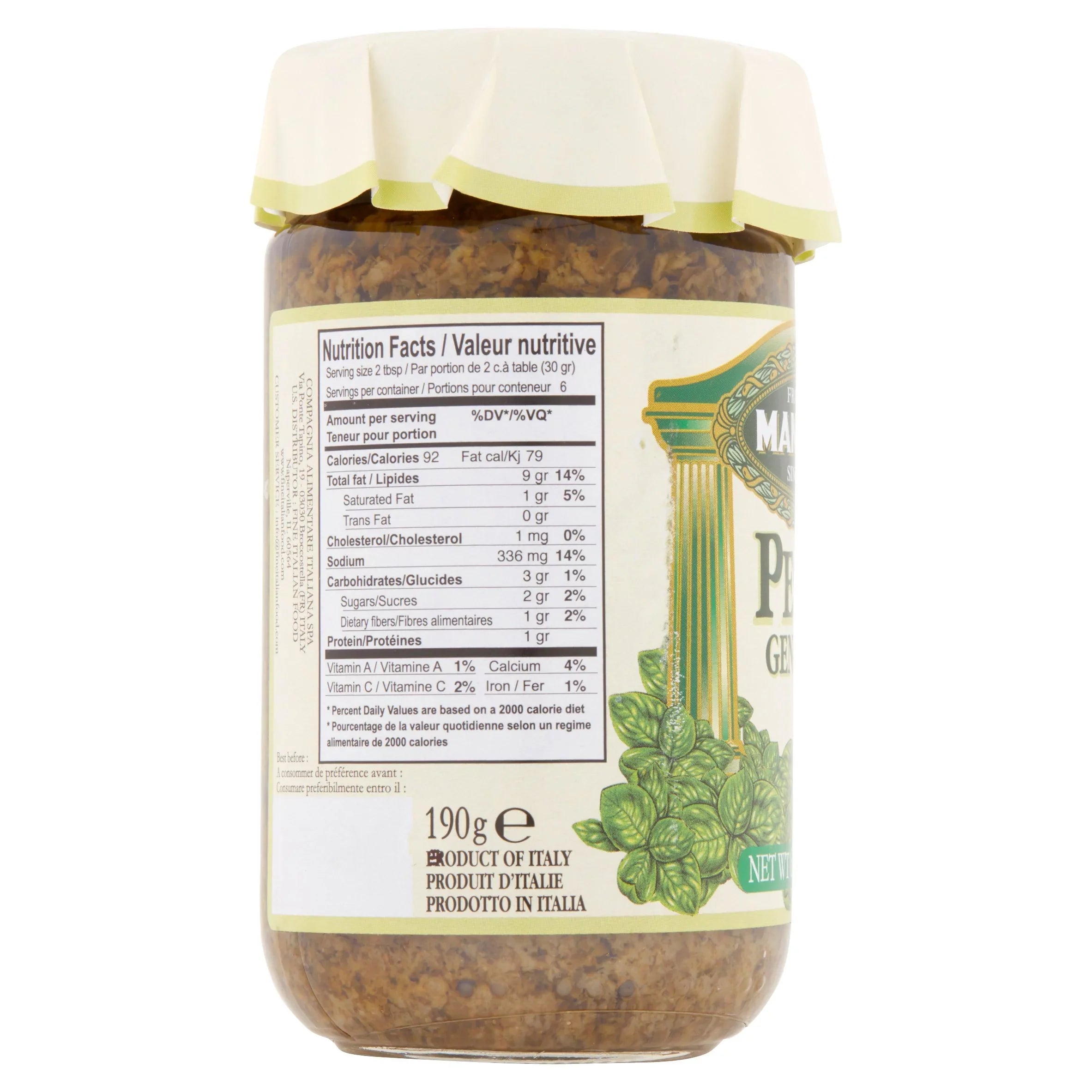 Mantova Pesto Genovese, 6.5 oz